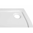 TECMI Gussmarmor-Duschwanne, Viertelkreis 80x80x3 cm, R55