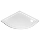 TECMI Gussmarmor-Duschwanne, Viertelkreis 80x80x3 cm, R55