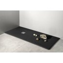 MITIA Gussmarmor-Duschwanne, Rechteck 140x90x3 cm, schwarz