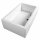 DEEP Rechteck-Duschwanne 110x75x26cm, tief, weiss mit Rahmengestell