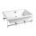 DEEP Rechteck-Duschwanne 110x75x26cm, tief, weiss mit Rahmengestell