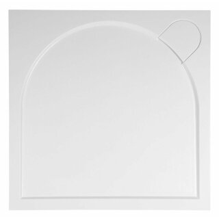 LARCA Gussmarmor-Duschwanne, Quadrat 90x90x3cm