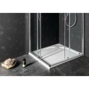 LARCA Gussmarmor-Duschwanne, Quadrat 90x90x3cm
