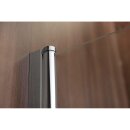 VILMA Wannenabtrennung 600mm, Chrom, links, Brickglas