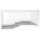 Raumsparwanne Versys 160x85/70cm mit Styroporträger und Duschkabine, links