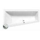 ANDRA L SLIM asymmetrische Badewanne 180x90x45cm, weiss