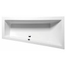 ANDRA R SLIM asymmetrische Badewanne 180x90x45cm, weiss