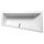 ANDRA R SLIM asymmetrische Badewanne 170x90x45cm, weiss