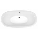 REGATA Freistehende Badewanne 175x85x61cm, Füsse Chrom, weiss