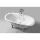 REGATA Freistehende Badewanne 175x85x61cm, Füsse Chrom, weiss