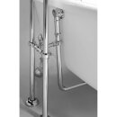 REGATA Freistehende Badewanne 175x85x61cm, Füsse Chrom, weiss