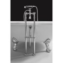 REGATA Freistehende Badewanne 175x85x61cm, Füsse Chrom, weiss