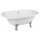 REGATA Freistehende Badewanne 175x85x61cm, Füsse Chrom, weiss