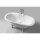 REGATA Freistehende Badewanne 175x85x61cm, Füsse Chrom, weiss