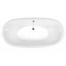 REGATA Freistehende Badewanne 175x85x61cm, Füsse weiss, weiss