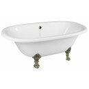 REGATA Freistehende Badewanne 175x85x61cm, Füsse bronze,
