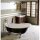 RETRO Freistehende Badewanne 169x75x72cm, Füsse weiss, schwarz/weiss