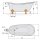 RETRO Freistehende Badewanne 169x75x72cm, Füsse weiss, schwarz/weiss