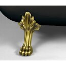 CHARLESTON Freistehende Badewanne schwarz/weiss, 188x80x71cm, Füsse bronze