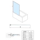 MODULAR SHOWER Wannenabtrennung 900x1500mm, K;
HG-13564"