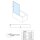 MODULAR SHOWER Wannenabtrennung 1000x1500mm, Klarglas, mit Stabilisator