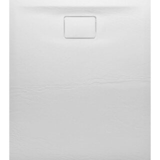 ACORA Mineralguss-Duschwanne, 120x90x3,5cm Rechteck, weiss, Steindekor