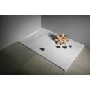 ACORA Mineralguss-Duschwanne, 120x90x3,5cm Rechteck, weiss, Steindekor