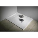 ACORA Mineralguss-Duschwanne , 100x80x3,5cm Rechteck, weiss, Steindekor