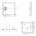 ACORA Mineralguss-Duschwanne,Quadrat 90x90x3,5cm, weiss Steindekor