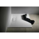 ACORA Mineralguss-Duschwanne,Quadrat 80x80x3,5cm, weiss Steindekor