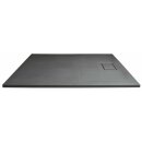 ACORA Mineralguss-Duschwanne, 120x80x3,5cm Rechteck, grau, Steindekor