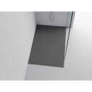 ACORA Mineralguss-Duschwanne, 120x80x3,5cm Rechteck, grau, Steindekor