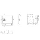 ACORA Mineralguss-Duschwanne 100x80x3,5cm Rechteck, grau, Steindekor