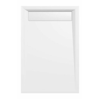 VARESA Duschwanne 120x80x4cm mit Rinnenabdeckung