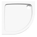 HAK Viertelkreis-Duschwanne Mineralguss 80x80x4cm, R550...