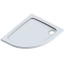 HAK Viertelkreis-Duschwanne Mineralguss 80x80x4cm, R550...