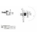 Siphon mit Überwurfmutter 1 1/2, Höhe 42mm, weiss
