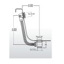 Ablaufgarnitur ohne Einlauf, klick-klack, Länge 900mm, Stöpseldurchmesser 72mm, Chrom