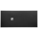 MITIA Gussmarmor-Duschwanne, Rechteck 160x90x3 cm, schwarz