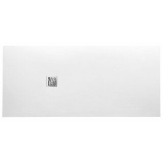 MITIA Gussmarmor-Duschwanne, Rechteck 160x90x3 cm, weiss