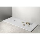 MITIA Gussmarmor-Duschwanne, Rechteck 160x90x3 cm, weiss