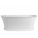 DELONIX Freistehende Gussmarmor-Badewanne 170x84x61,5cm, weiss
