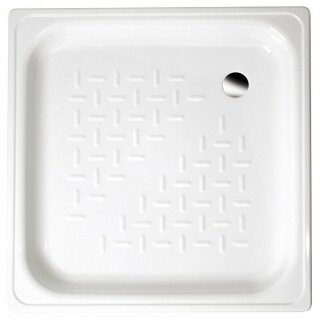 Emaille-Duschwanne, Quadrat, 80x80x16cm, weiss