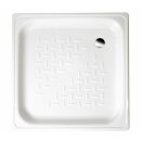 Emaille-Duschwanne, Quadrat, 70x70x12cm, weiss