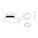 FLEXIA Duschwannensiphon, 90mm, DN40, Edelstahl