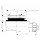 Duschwannensiphon, Durchmesser 90mm, für Duschwanne...