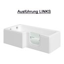 Solarna 170x85/70cm Badewanne mit Tür/Seniorenbadewanne, Links, mit Duschkabine