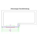 Solarna 170x85/70cm Badewanne mit Tür/Seniorenbadewanne, Links, mit Duschkabine