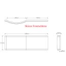 Raumspar Badewanne Skali mit Duschzone 167,5x85/75cm rechts weiss Komplett-Set
