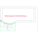 Raumspar Badewanne Skali mit Duschzone 167,5x85/75cm rechts weiss Komplett-Set